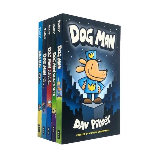 Dog Man Series 7 Books Collection Set By Dav Pilkey (Dog Man, Unleashed, A Tale of Two Kitties, Dog…