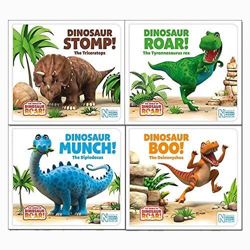 The World Of Dinosaur Roar Series Books 1 - 4 Collection Set (dinosaur Roar, Dinosaur Boo, Dinosaur Munch, Dinosaur Stomp)