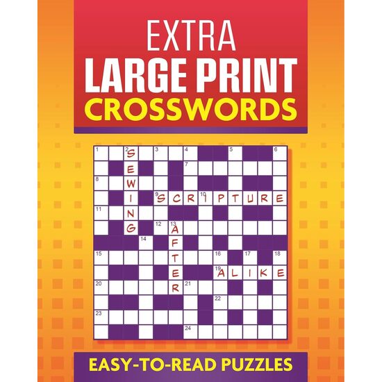Extra Large Print Crosswords: Easy to Read Puzzles