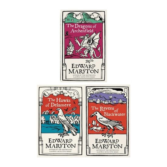 Edward Marston Domesday Series Collection 3 Books Set (The Hawks of Delamere, The Ravens of Blackwater, The Dragons of Archenfield)