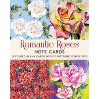 Romantic Roses, 16 Note Cards 8 Illustrations of Painted Roses (Blank Cards with Envelopes in a Keepsake Box)