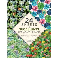 Succulents Gift Wrapping Paper - 24 Sheets 18 X 24 (45 X 61 Cm) Wrapping Paper