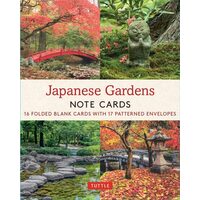 JAPANESE GARDENS 16 NOTE CARDS.