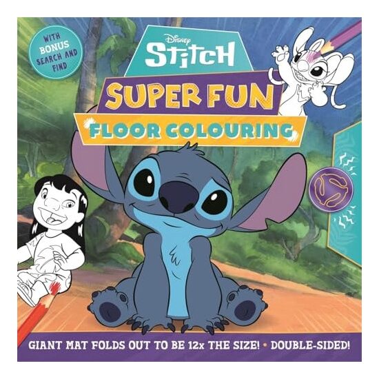 Disney Stitch: Super Fun Floor Colouring (paperback)