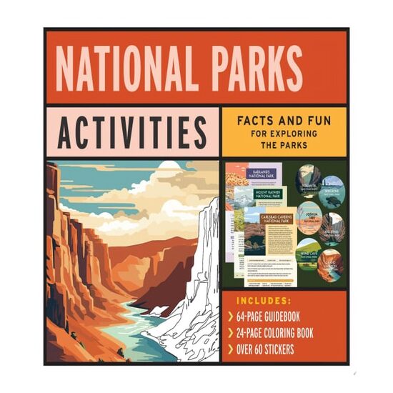 National Parks Activities Kit Facts and Fun for Exploring the Parks - Includes: 64-page Guidebook, 24-page Coloring Book, Over 60 Stickers