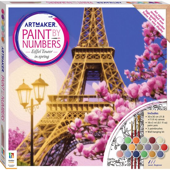 Art Maker Paint by Numbers Canvas Eiffel Tower in Spring