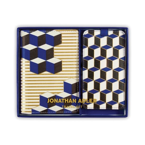 Jonathan Adler Blue Versailles Travel Set