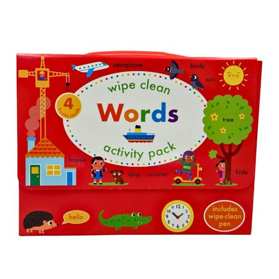 Words Wipe Clean Activity Pack by Sandcastle Books - Reusable, Fun Learning for Kids