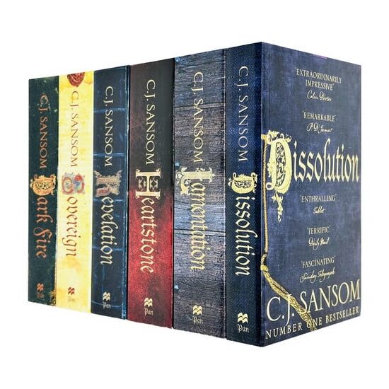 The Shardlake Series 6 Books Collection Set By C. J. Sansom (Dissolution, Dark Fire, Sovereign, Revelation, Heartstone & Lamentation)