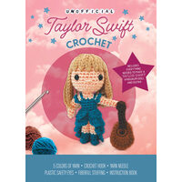 Unofficial Taylor Swift Book and Crochet Kit Includes Everything Needed to Make a Taylor Swift Amigurumi Doll and Guitar – 5 Colors of Yarn, Crochet Hook, Yarn Needle, Plastic Safety Eyes, Fiberfill Stuffing, Instruction Book