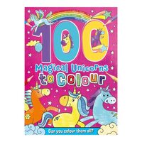 100 Magical Unicorns to Colour