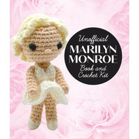 Unofficial Marilyn Monroe Book and Crochet Kit Includes Everything to Crochet Your Own Marilyn – Instruction Book, 3 Colors of Yarn, Crochet Hook, Yarn Needle, Safety Eyes, Fiberfill Stuffing