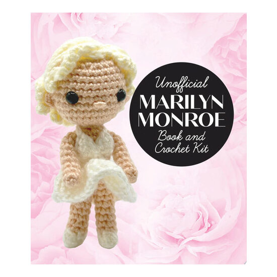Unofficial Marilyn Monroe Book and Crochet Kit Includes Everything to Crochet Your Own Marilyn – Instruction Book, 3 Colors of Yarn, Crochet Hook, Yarn Needle, Safety Eyes, Fiberfill Stuffing