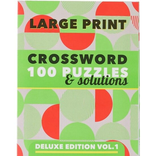 Large Print Puzzle Book - Crosswords 100 Puzzles & Solutions