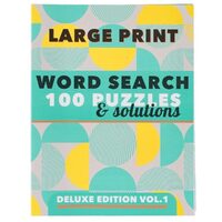 Large Print Puzzle Book - Word search 100 Puzzles & Solutions