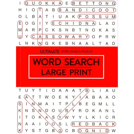 Ultimate Large Print Wordsearch - Red