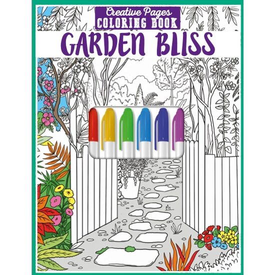 Creative Pages Coloring Book Garden Bliss