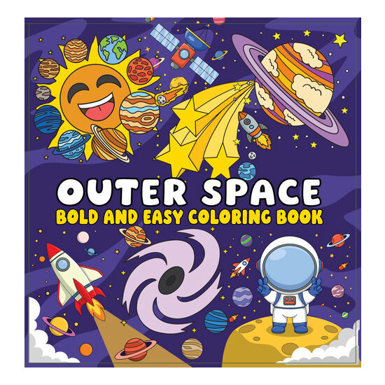 Outer Space Bold and Easy Coloring Book