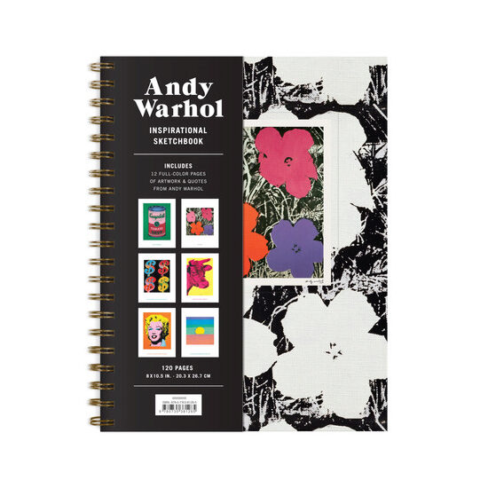 Andy Warhol Inspirational Sketchbook Includes 12 Full-Color Pages of Artwork and Quotes from Andy Warhol