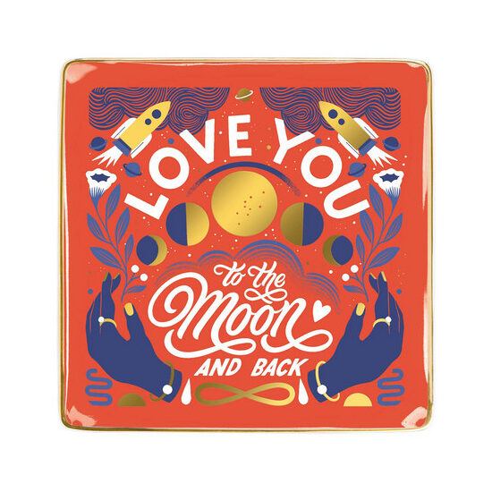 Galison Love You To The Moon and Back Porcelain Tray