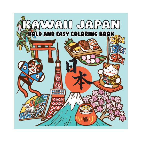 Kawaii Japan Bold and Easy Coloring Book