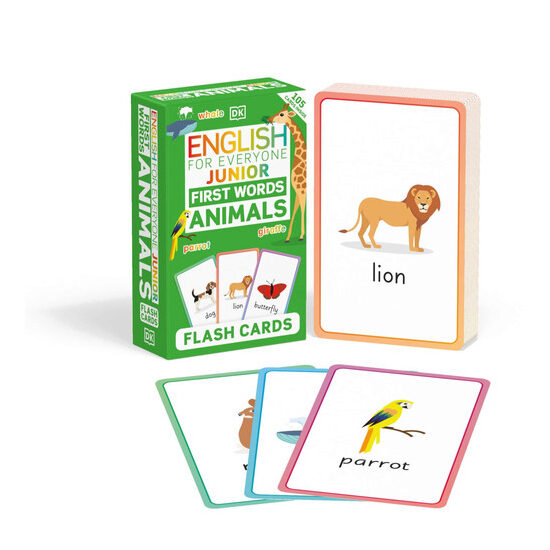 English for Everyone Junior First Words Animals Flash Cards