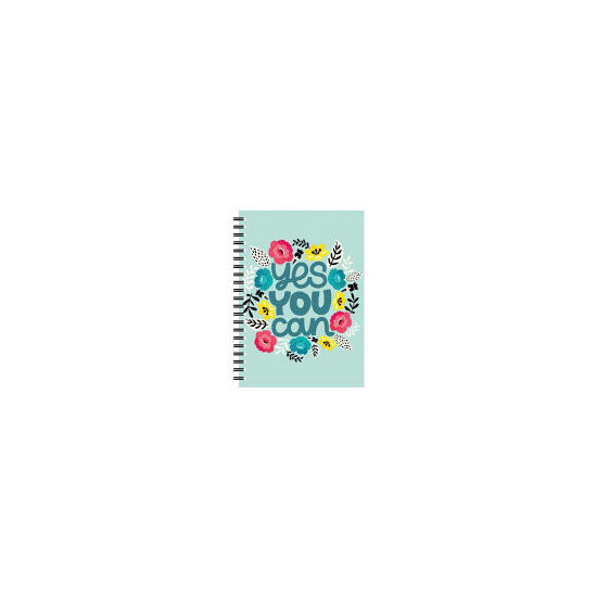 Yes You Can ( with Flowers ) Spiral Journal