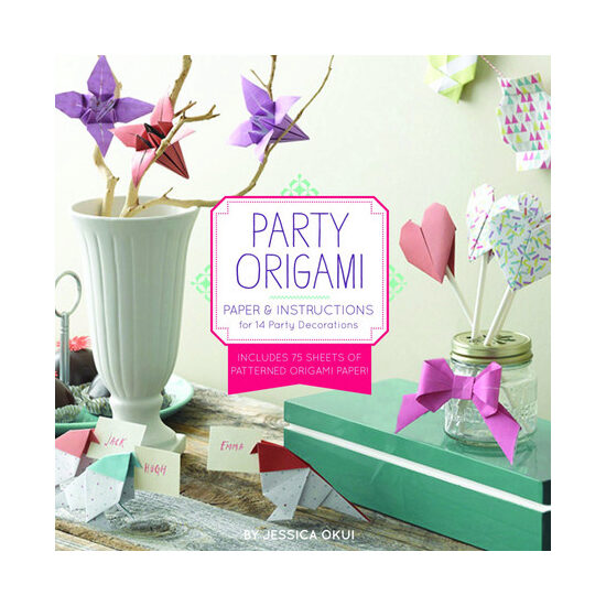Party Origami Paper and Instructions for 14 Party Decorations