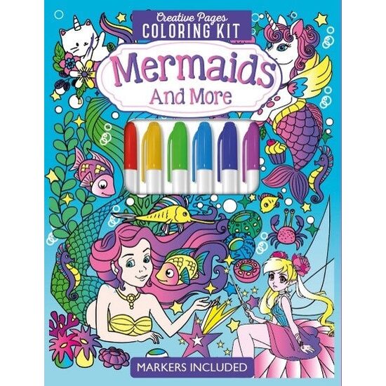 MERMAIDS AND MORE CREATIVE PAGES COLORING KIT