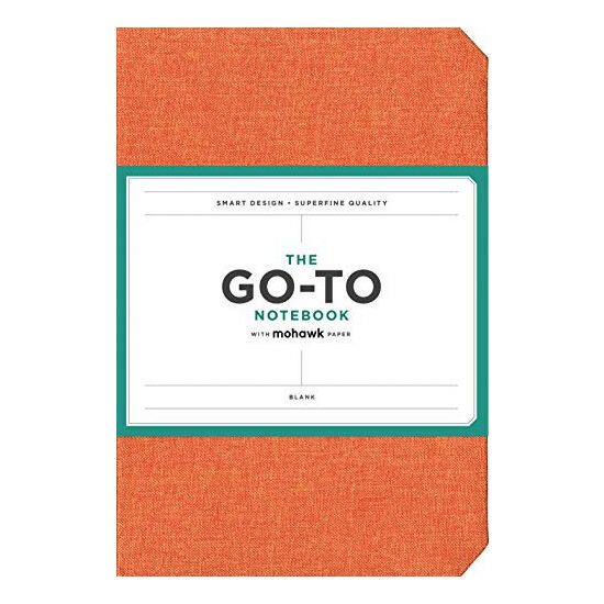 Go-To Notebook with Mohawk Paper, Persimmon Orange Blank : (Blank Notebooks, Simple Notebooks, Orange Notebooks)