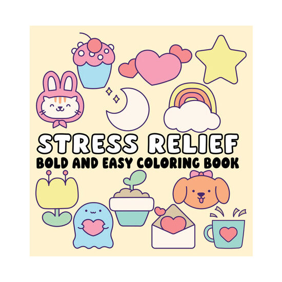 Stress Relief Bold and Easy Coloring Book