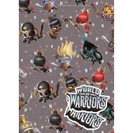 World of Warriors 2 Sheets of Gift Wrap And 2 Gift Tags