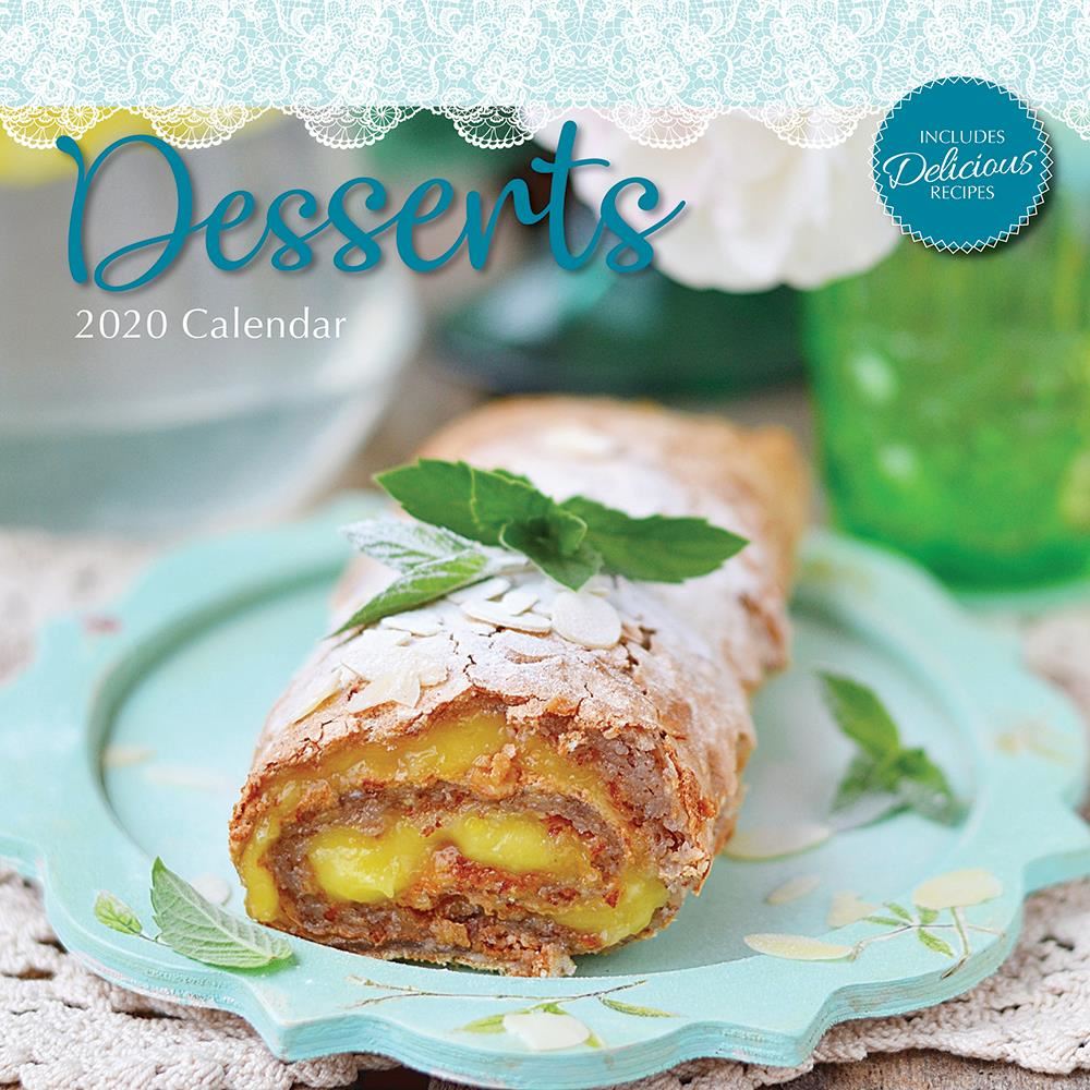 Desserts 2020 square wall calendar
