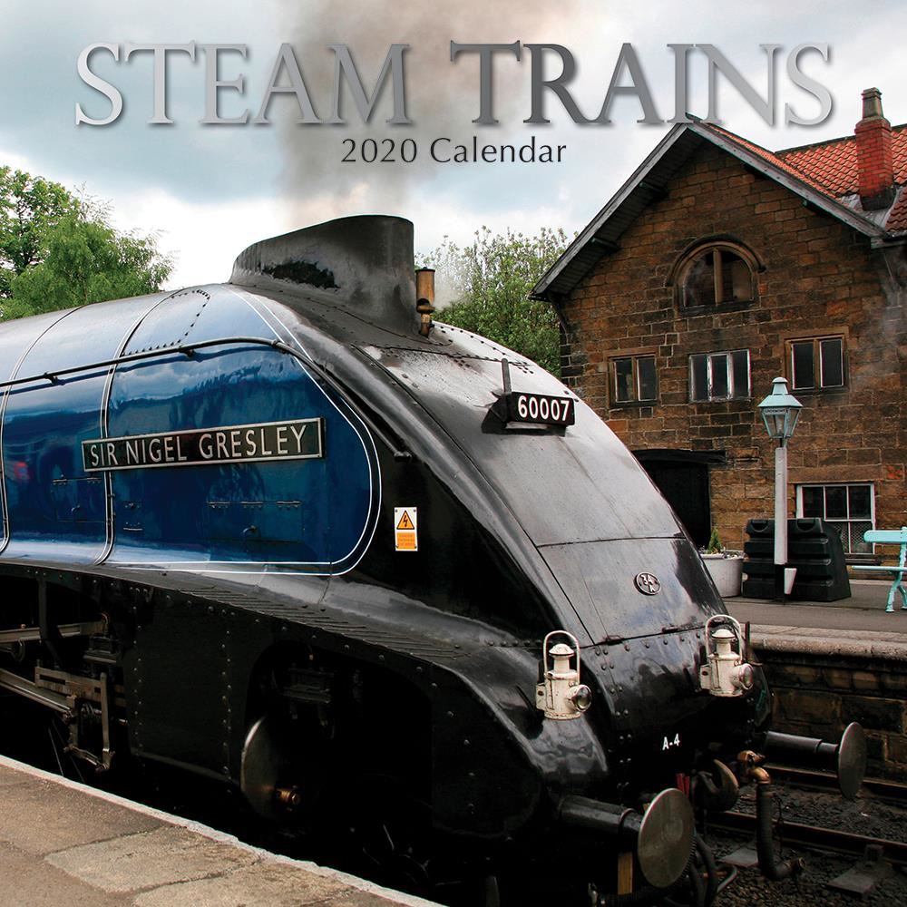 Steam trains square wall calendar 2020