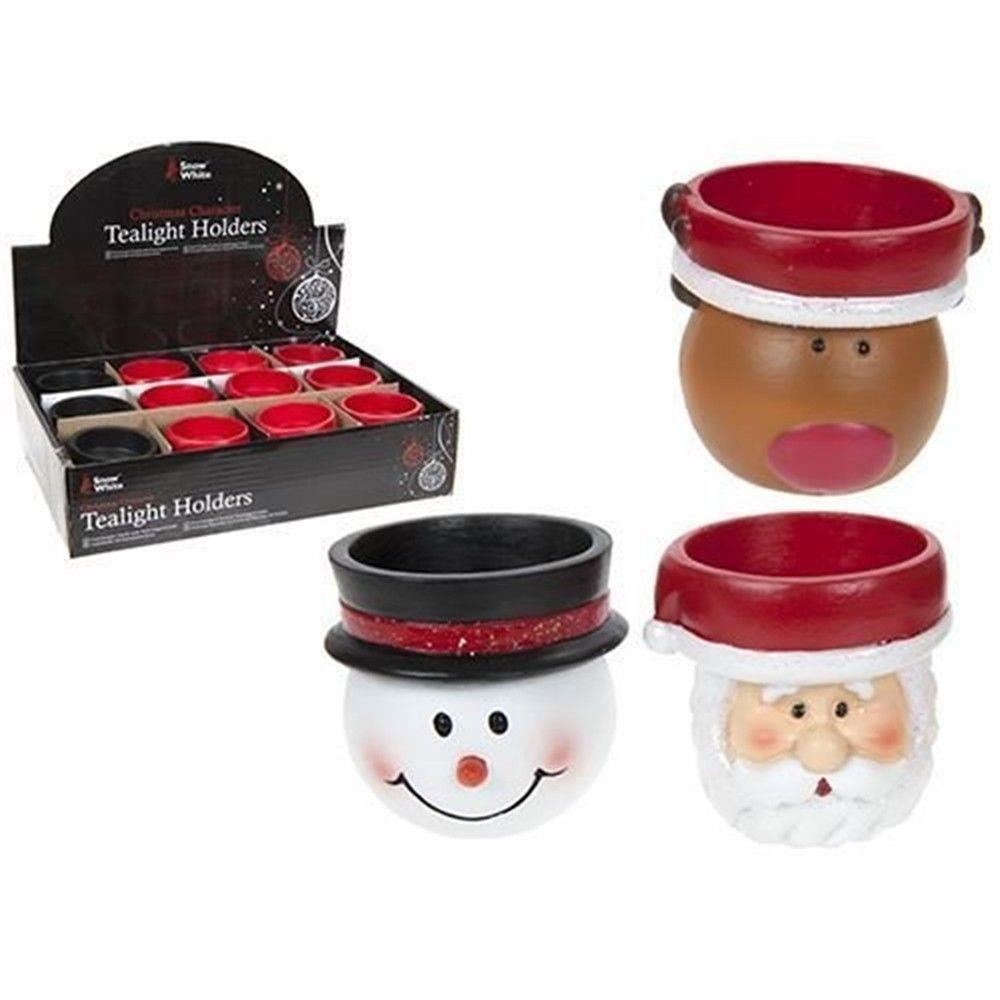 Christmas tealight candle holder reindeer snowman or santa
